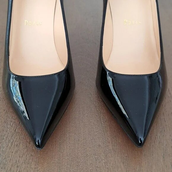 Christian Louboutin Kate Pumps - Black Patent Leather - Size: Eur 38.5 (US 8.5) - Picture 5 of 16